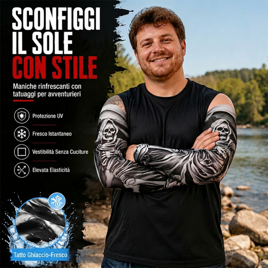 Manicotto rinfrescante con protezione solare e traspirante per tatuaggi