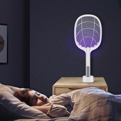 2-in-1 elektrische Fliegenklatsche und Mückenschutzlampe für die Nacht