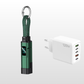 🔌 Cavo di ricarica 4 in 1 con display digitale e portachiavi – Funzione di ricarica rapida, resistente alle piegature e compatto