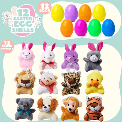 🎁Saldi di Pasqua 50% DI SCONTO😍Uova di Pasqua pre-riempite, piene di peluche a forma di animali