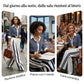 🟥SALDI ESTIVI🟥💞OLTRE 50.000 PEZZI VENDUTI!💥50% DI SCONTO! 🔥 Completo da donna 2 pezzi: camicia a righe e pantaloni a gamba larga