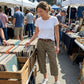 Pantaloni capri cargo casual con vestibilità ampia