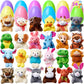 🎁Saldi di Pasqua 50% DI SCONTO😍Uova di Pasqua pre-riempite, piene di peluche a forma di animali