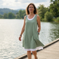 ✨Vestito Lungo da Donna Finto Due Pezzi Senza Maniche