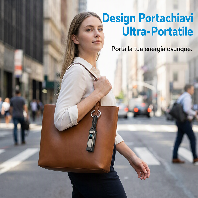 🔌 Cavo di ricarica 4 in 1 con display digitale e portachiavi – Funzione di ricarica rapida, resistente alle piegature e compatto