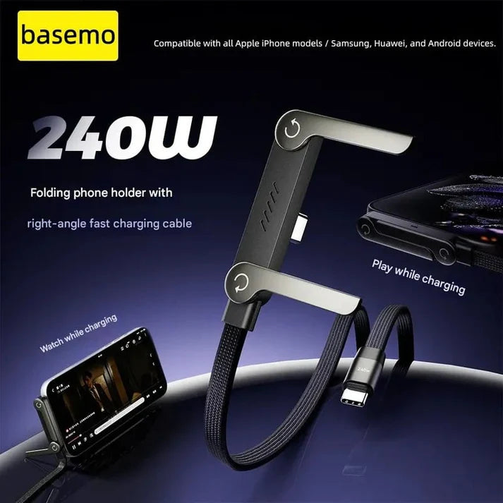 Cavo di ricarica 2 in 1 per Apple Watch + spina USB-C PD da 60 W - Nero