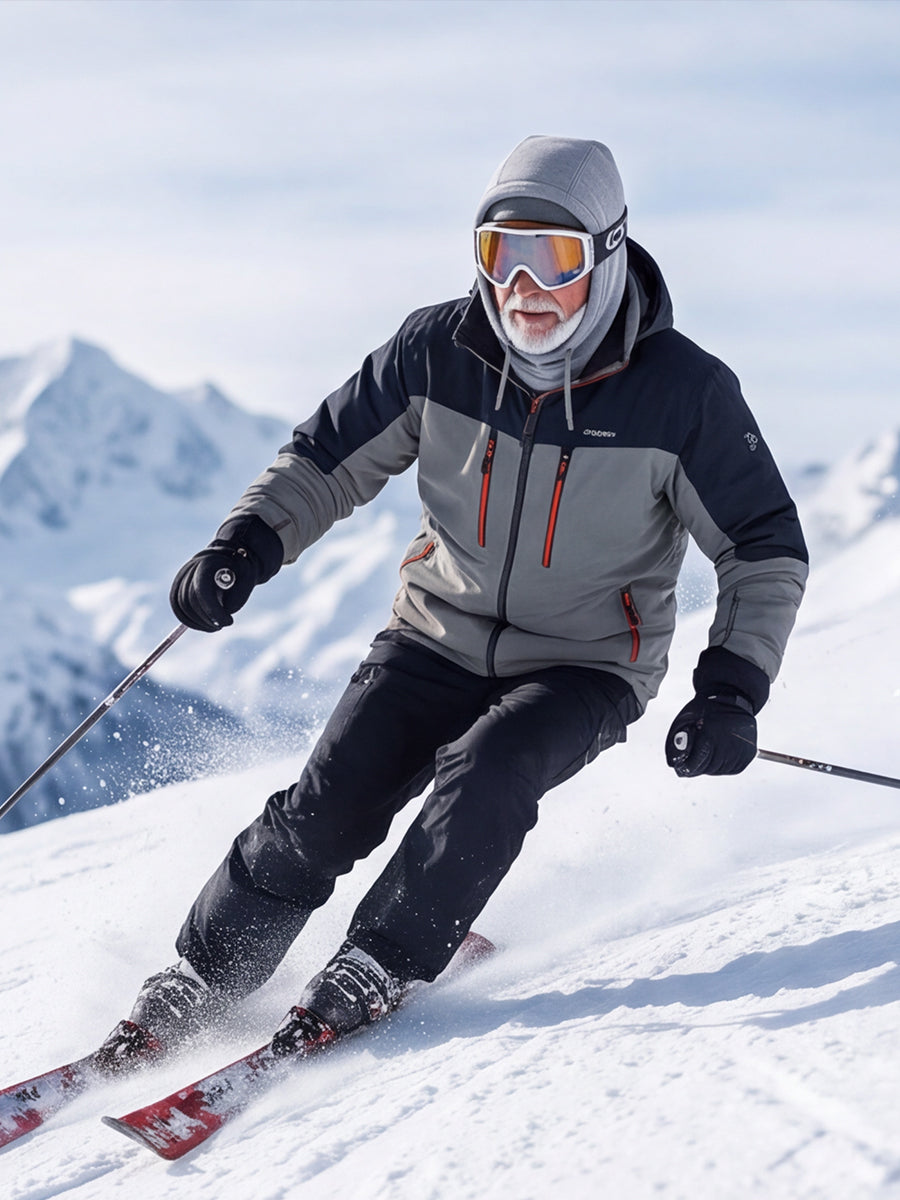 Skiing and snowboarding in winter