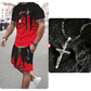 👕 ORA 50% DI SCONTO! 🔥 Set da uomo con T-shirt stampata e shorts – Tessuto morbido, design accattivante e perfetto per le giornate estive ☀️