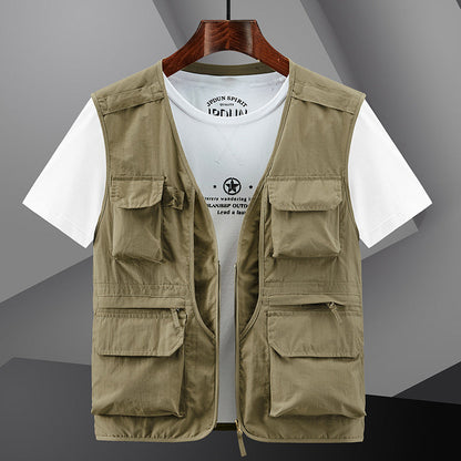 Leichte, atmungsaktive Herren Outdoor Weste mit mehreren Taschen