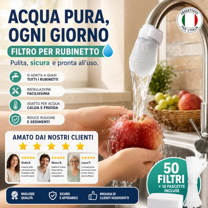 💧🚫  Smetti di bere impurità invisibili! Questo filtro cattura ruggine, alghe e particelle in sospensione e si installa sul rubinetto in pochi secondi – senza attrezzi, per avere subito acqua più pulita.
