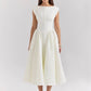 Elegantes Midikleid mit fließendem Korsett