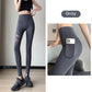Hochtaillierte Netz-Leggings mit Taschen für Frauen