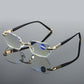 Blue Light Blocking Rimless Lesebrille für Presbyopi