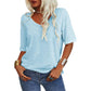 ⏳Begrenzte Zeit 50% Rabatt🔥Unifarbenes Damen-T-Shirt mit V-Ausschnitt