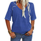 ⏳Begrenzte Zeit 50% Rabatt🔥Unifarbenes Damen-T-Shirt mit V-Ausschnitt