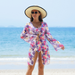 🌊🐚🌴Blühender Zauber des Sommers - Dreiteiliger Bikini-Badeanzug aus Mesh für Damen