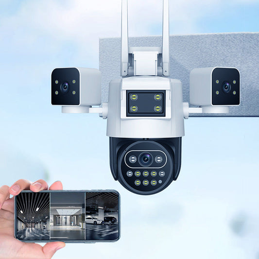 3-Linsen 360° WiFi Sicherheitskamera für draußen