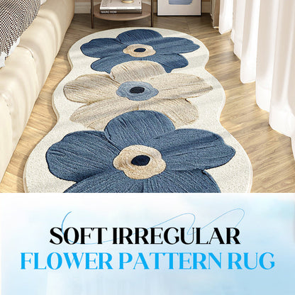 🌸Tappeto Floreale Irregolare Ultra Morbido!🧡Comfort Lussuoso & Look Giocoso per Camera da Letto o Soggiorno! 🛋️