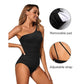 💥ULTIMO GIORNO DI SALDI -50%🏖️🩱Costume intero monospalla da donna – Modellante & contenitivo per la pancia