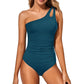 💥ULTIMO GIORNO DI SALDI -50%🏖️🩱Costume intero monospalla da donna – Modellante & contenitivo per la pancia