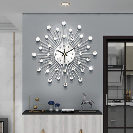 ✨Orologio da parete con strass elegante | Stile sofisticato ed elegante per il tuo arredamento🕰️✨