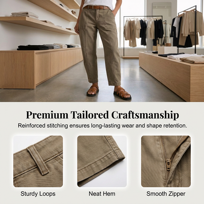 Pantaloni affusolati versatili 👖 Vita alta e vestibilità slim, pratiche tasche, tessuto antipiega, creano l'illusione di gambe più lunghe 📏