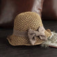 🎀 50% DI SCONTO 👒 | Cappello di paglia con fiocco retrò – Pieghevole & Traspirante per l’estate