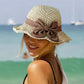 🎀 50% DI SCONTO 👒 | Cappello di paglia con fiocco retrò – Pieghevole & Traspirante per l’estate