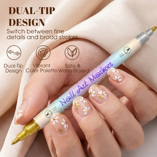 ✨Set di pennarelli per nail art a doppia punta
