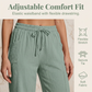 Pantaloni corti da donna plissettati in cotone-lino tinta unita