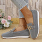 Mocassini casual da donna in rete con fibbia in metallo