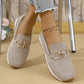 Mocassini casual da donna in rete con fibbia in metallo
