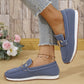 Mocassini casual da donna in rete con fibbia in metallo