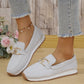 Mocassini casual da donna in rete con fibbia in metallo