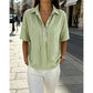 Camicetta da Donna Casual a Righe con Maniche Corte