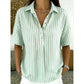 Camicetta da Donna Casual a Righe con Maniche Corte