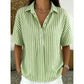 Camicetta da Donna Casual a Righe con Maniche Corte