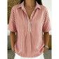 Camicetta da Donna Casual a Righe con Maniche Corte