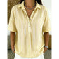 Camicetta da Donna Casual a Righe con Maniche Corte