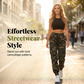 Pantaloni jogger cargo camouflage da donna