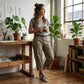 Pantaloni capri cargo casual con vestibilità ampia
