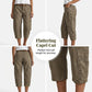 Pantaloni capri cargo casual con vestibilità ampia