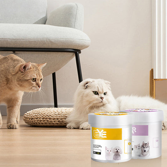 Salviette Naturali a Base Vegetale per Occhi e Orecchie di Animali Domestici