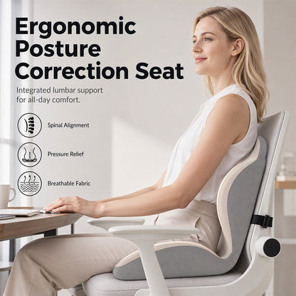 🪑 Cuscino Ergonomico in Memory Foam con Supporto Lombare – Resta Comodo Tutto il Giorno, Perfetto per Ufficio, Auto e Casa ✨