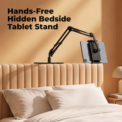 🧲 Supporto Magnetico per Tablet & Telefono da Comodino – Base Nascosta sotto il Materasso | Braccio Flessibile a Sbalzo | Stabile & Invisibile 🛏️📱