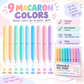 Set di 9 Penne Gel Cancellabili a Colori