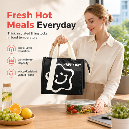 🍱 Borsa Termica Porta Pranzo Spessorata – Mantieni il Cibo Fresco, Caldo e Pronto da Gustare ✨