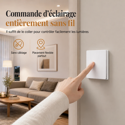 Kit interruttore wireless con interruttore da parete adesivo e ricevitore per lampade domestiche da 220 V