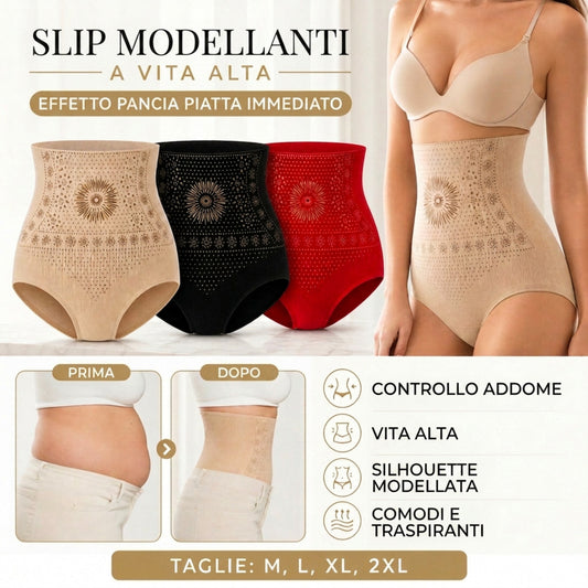 Pantaloncini modellanti da donna a vita alta